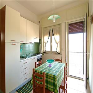 Green Apartment Dining Area