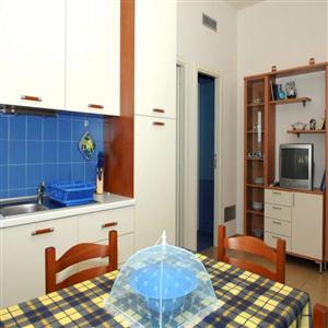 Blue Apartment Dining Area