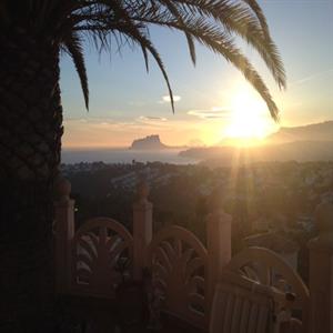 Relax with sunset under the Palm trees