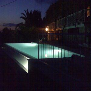 House front in the night