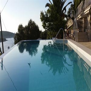 In front of the villa