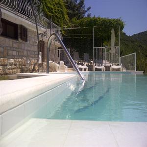 In front of the villa