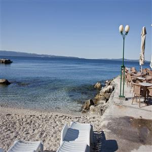 Sandy beach OVCICE  in the early morning