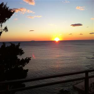 sunset on the sea