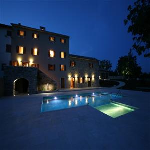 Villa Poropati, Groznjan - Swimming pool by night