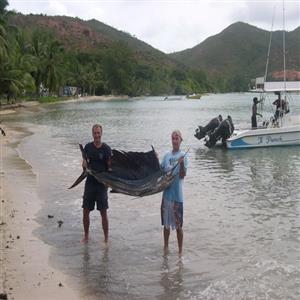 Boss coming back from big game fishing