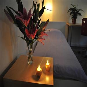 Bed and Flowers