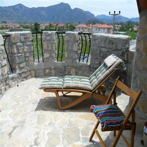 Sunbed on roof terrace