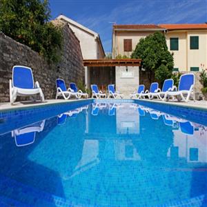 Overlooks the pool.