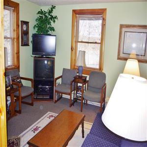 Downstairs Rec/TV Room & Woodstove