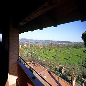 Panoramic view from the terrace of the suite