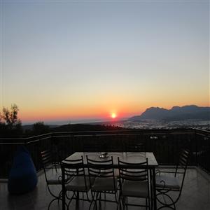 Sun set on the roof terrace