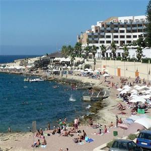 Bugibba sandy beach