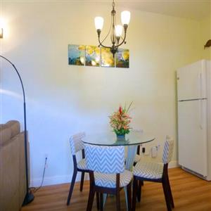 Dining area next to kitchenette