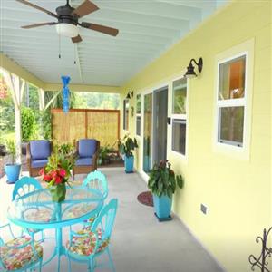 Large private covered lanai/patio.