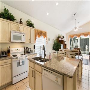 Fully equipped kitchen with appliances