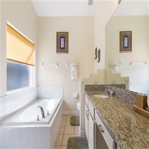 Pool Bathroom with granite work tops