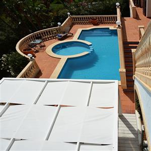 Private swimming pool and sun deck