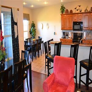 Two dining tables for groups.