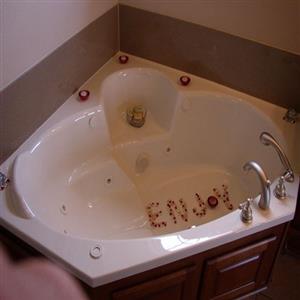 Master Bath with large jacuzzi tub.
