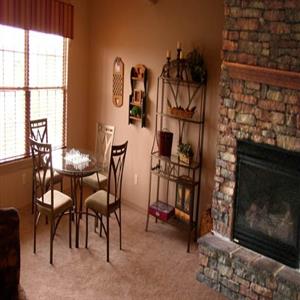 Downstairs Family Room Fireplace and Game room.