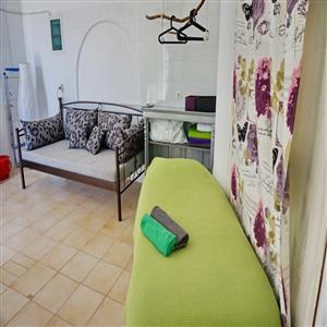 sofa bed ( = double bed or 2 singles beds)