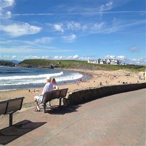 Enjoying the sun and sea views