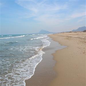 Oliva beach with a view across to Denia.