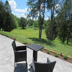 Bistro Sets on patio with beautiful views